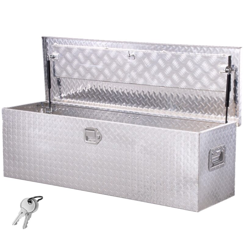 Heavy Duty Aluminum Truck Bed Tool Box, 100 kg, 1244,6 x 381 x 381 mm