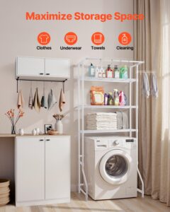VEVOR Pesumasina ja kuivati ​​kohal olev hoiuriiul, 10 kg, 3 tasandit, valge — pilt 3