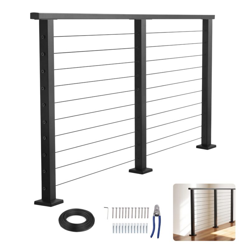 198 cm Complete Cable Railing Kit with Post