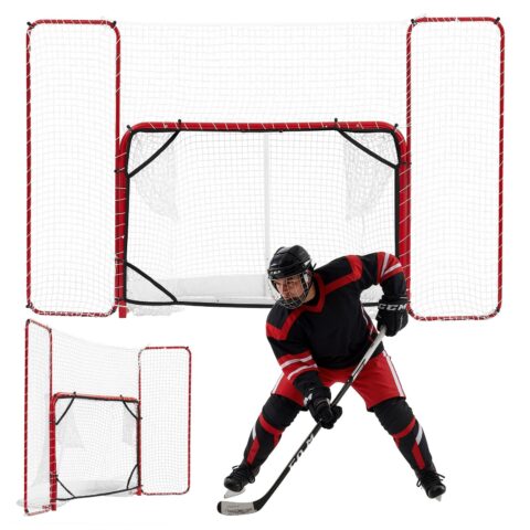Hockey Goal with Backstop and Targets, 307 x 183 cm