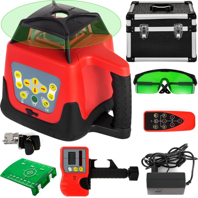 Laser Level Green Beam Self Rotating Leveling Kit Automatic Professional Heavy Laser Tool