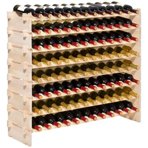 96 pudelite virnastatav moodulveiniriiul, 112 kg, 8 tasandit