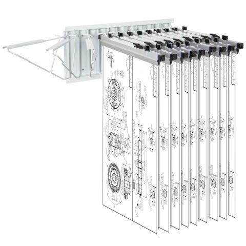 Wall Mount Blueprint Storage Rack – Holds up to 1200 Blueprints, 109 kg, 61,0 cm