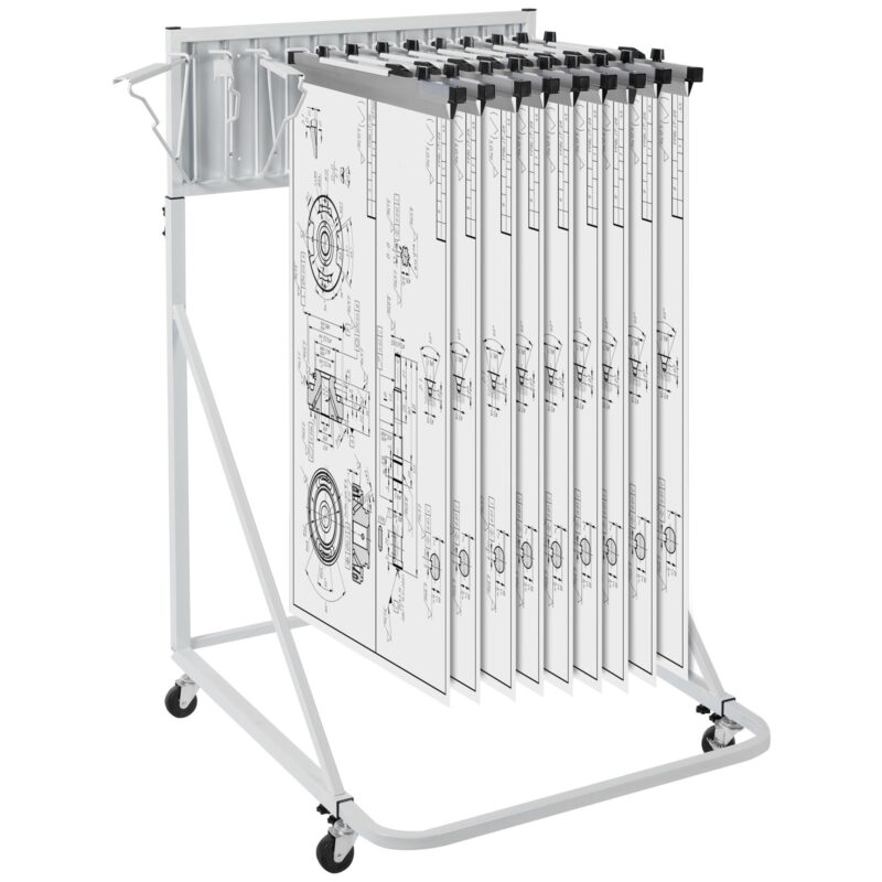 Mobile Blueprint Storage Rack, 109 kg, 1560 mm