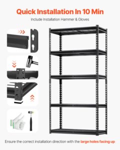 VEVOR Hoiuriiulid, 907 kg, 40,6 cm, 5 tasandit, 40×91×183 cm — pilt 5