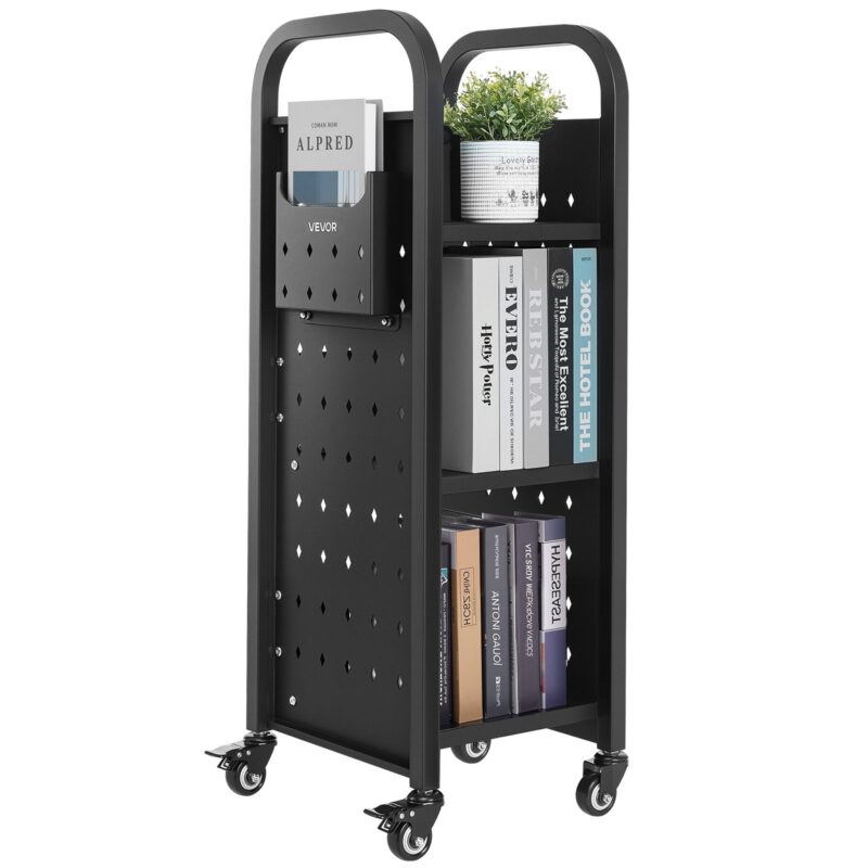 Rolling Library Book Cart, 90,7 kg, 100 kg, 32 x 35 x 93,5 cm