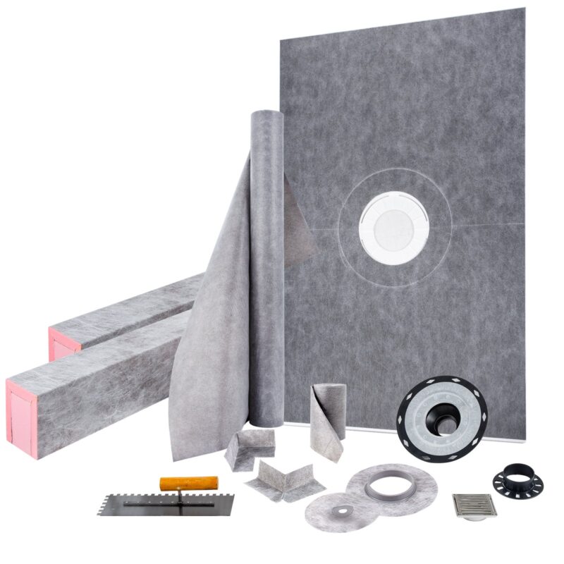Waterproofing Shower Kit Shower Kit Tray 48''x72'' w/ Central Drain ABS, 1219,2 mm, 10 cm