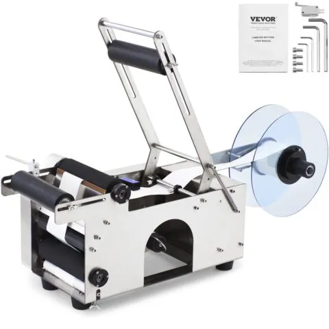 Poolautomaatne ümmarguste pudelite sildistamise masin, 12,0 cm, 50 tk