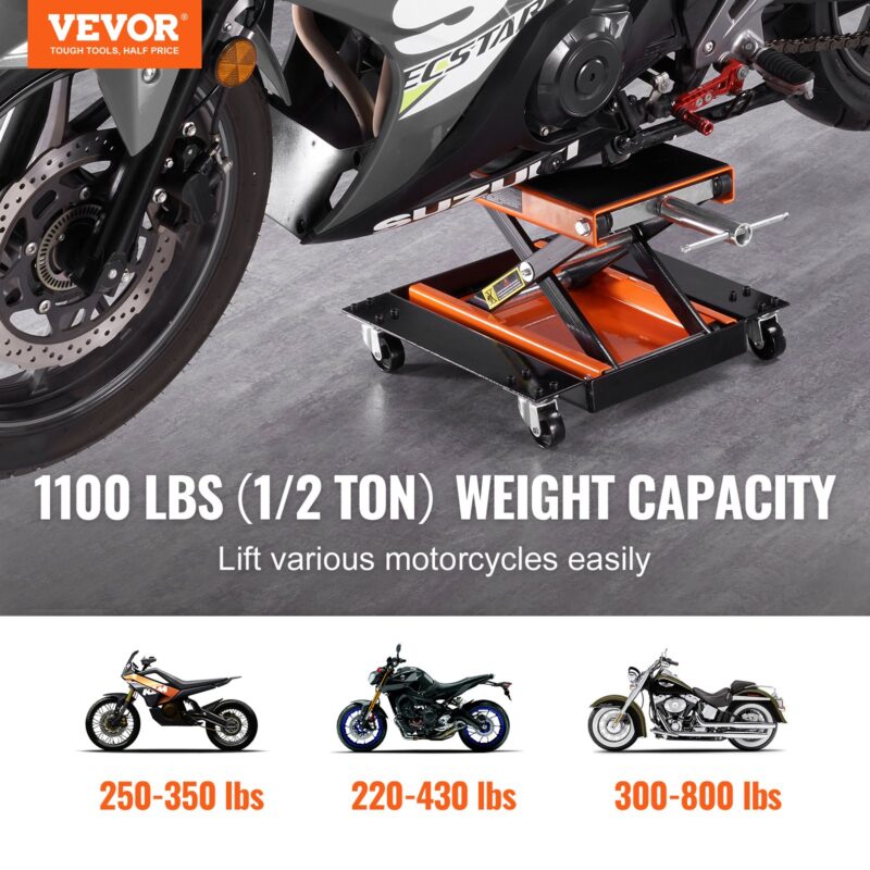 Mootorratta tõstuk ATV käärtõstukiga, 499 kg, 499,5 kg