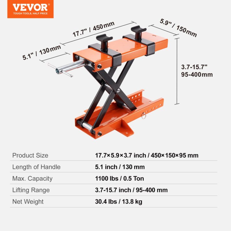 Mootorratta tõstuk käärtõstukiga, 499 kg, 499,5 kg