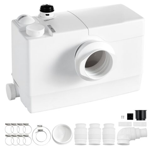Macerator Pump 800W 12000L/h Flow 10 m Head Sewage Pump, 800 W, 12000 L/h