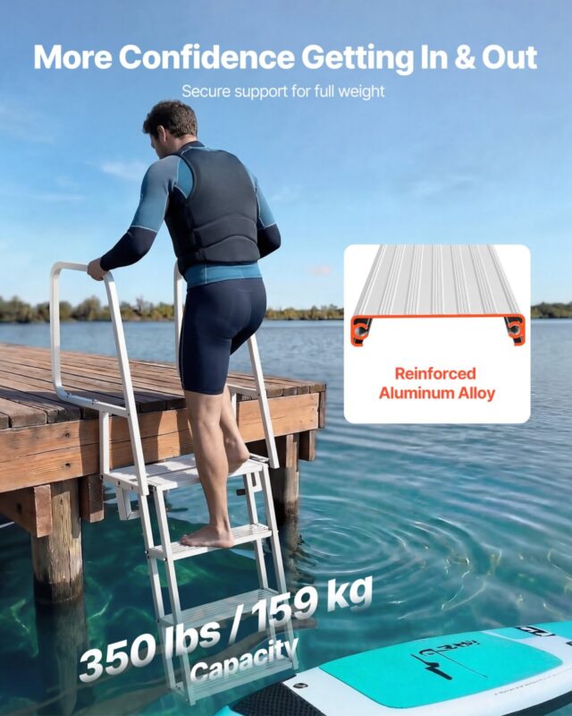 VEVOR Ülespööratav dokiredel, 159 kg, 457×130×25 mm
