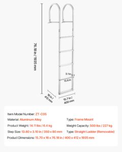 VEVORi dokkredel, 227 kg, 1470×410×95 mm — pilt 7
