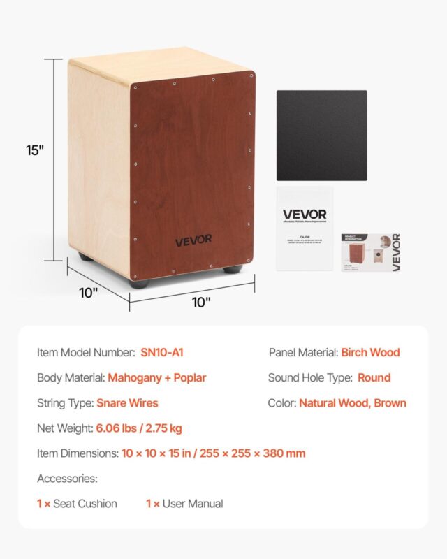 Cajon Box Trumm, 255 x 255 x 380 mm