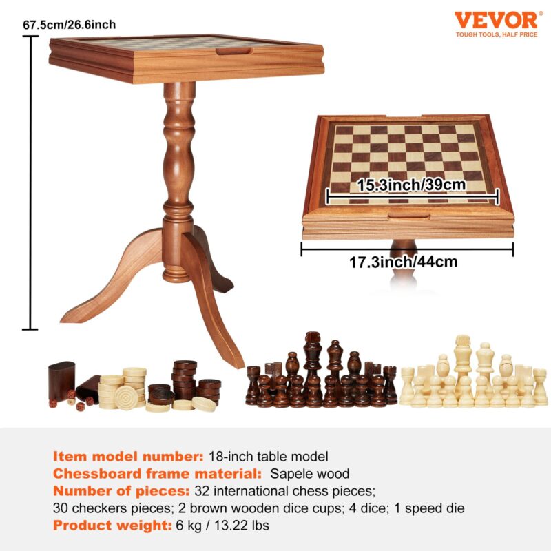 7,62 cm-1 male kabe backgammoni lauakomplekt