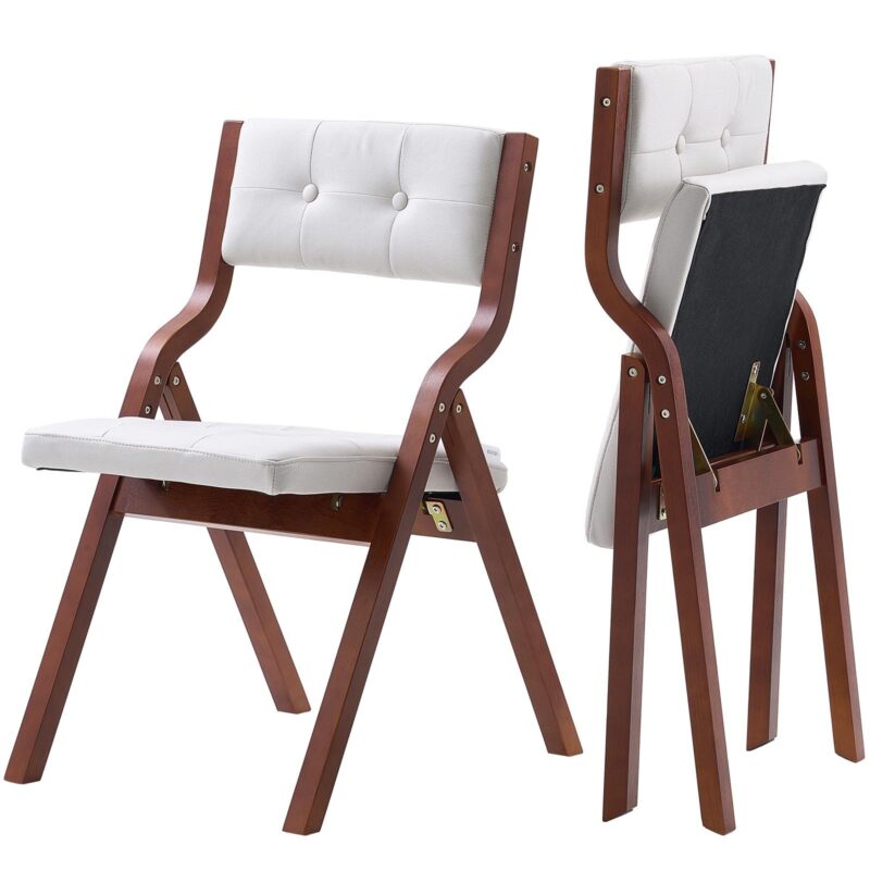 Puidust kokkupandavad toolid padjaga, 180 kg, 480 x 910 x 175 mm