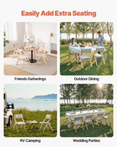 Puidust kokkupandavad toolid padjaga, 180 kg — pilt 6