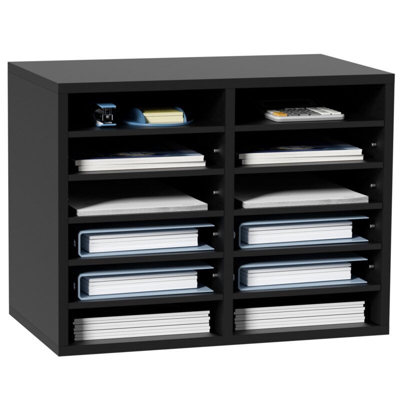 Wood Literature Organizer, 10 kg, 23,4 x 28,2 x 5,59 cm