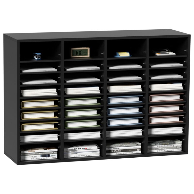 Wood Literature Organizer, 10 kg, 28,2 x 22,6 x 5,59 cm