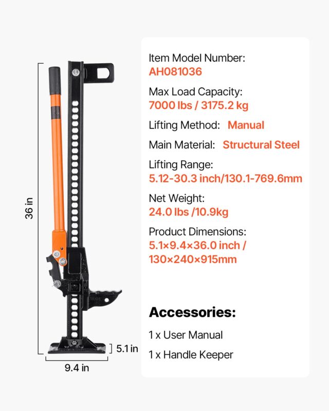 Talutungraud, 3175,2 kg, 91,5 cm, 769,6 mm