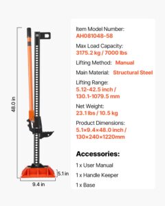 Talutungraud alusega, 3175,2 kg, 122 cm, 1079,5 mm — pilt 7