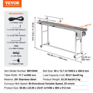 Lintkonveier, 45 kg, 150 x 39,9 cm — pilt 7