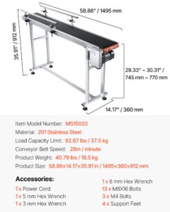 Lintkonveier, 37,5 kg, 150 x 19,8 cm — pilt 7