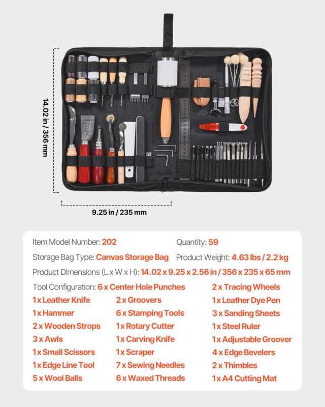 Nahatööriistade komplekt, 59 tk