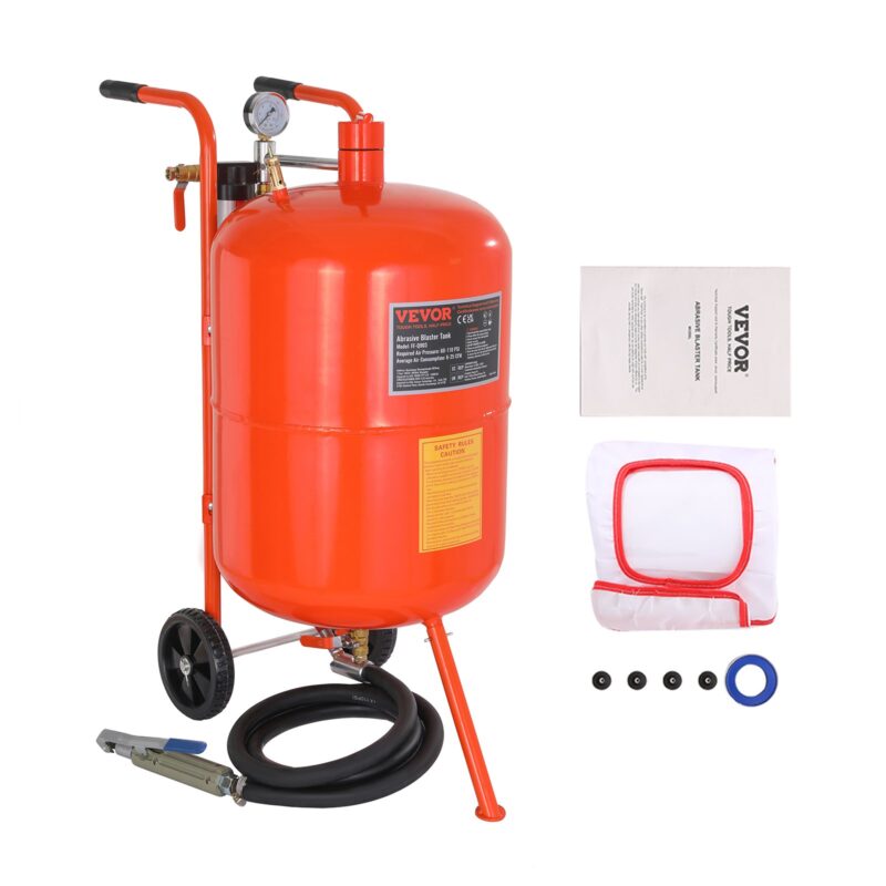 75.7 L Sand Blaster 4.13-7.58 bar High Pressure Sandblaster with 4 Nozzles, 75,7 L