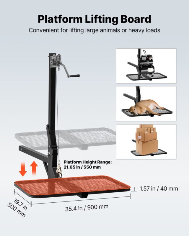 Tõstesüsteemi platvormiga haaketõstuk, 136 kg, 5,08 cm