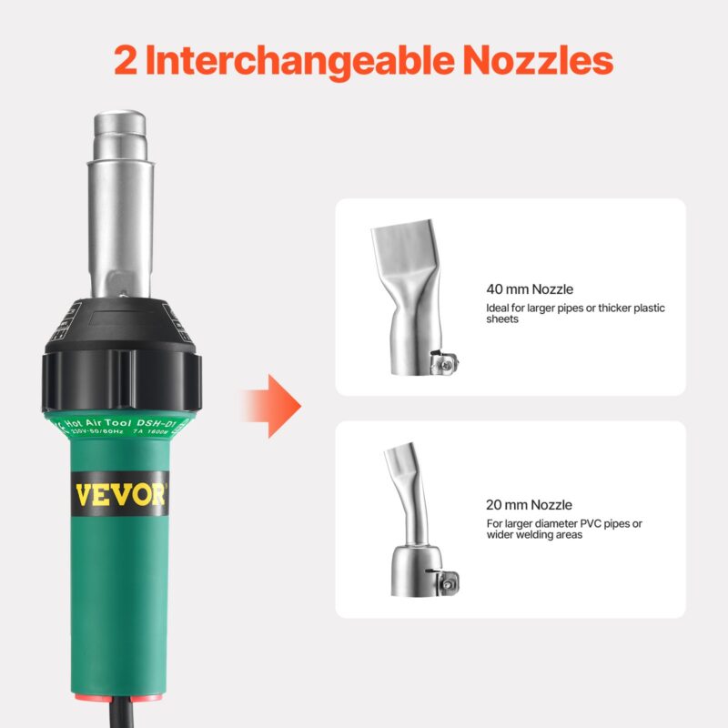 Kuumaõhuga plastkeevitusseade, 1600 W, 5 tk