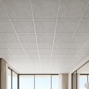 605x605mm PVC laeplaadid 12-pakendilised allalastavad laepaneelid valge marmor — pilt 8