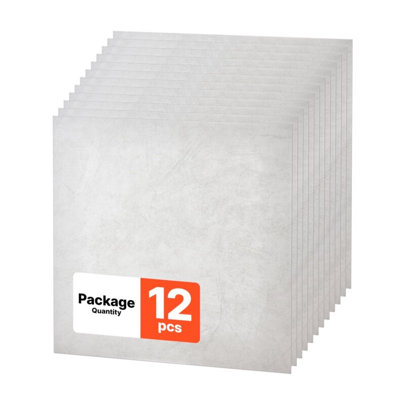 605x605mm PVC laeplaadid 12-pakendilised allalastavad laepaneelid valge marmor