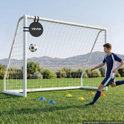 Soccer Goal 3 x 2 m PVC Soccer Goal for Backyard with PE Net
