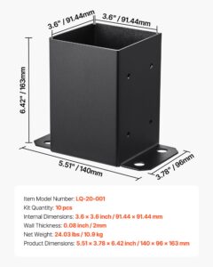 4x4 posti alus, 91,44 x 91,44 mm, 10 tk — pilt 7