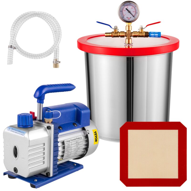 3 CFM 1/4HP Single Stage Vacuum Pump, 11,4 L, 1,52 cm