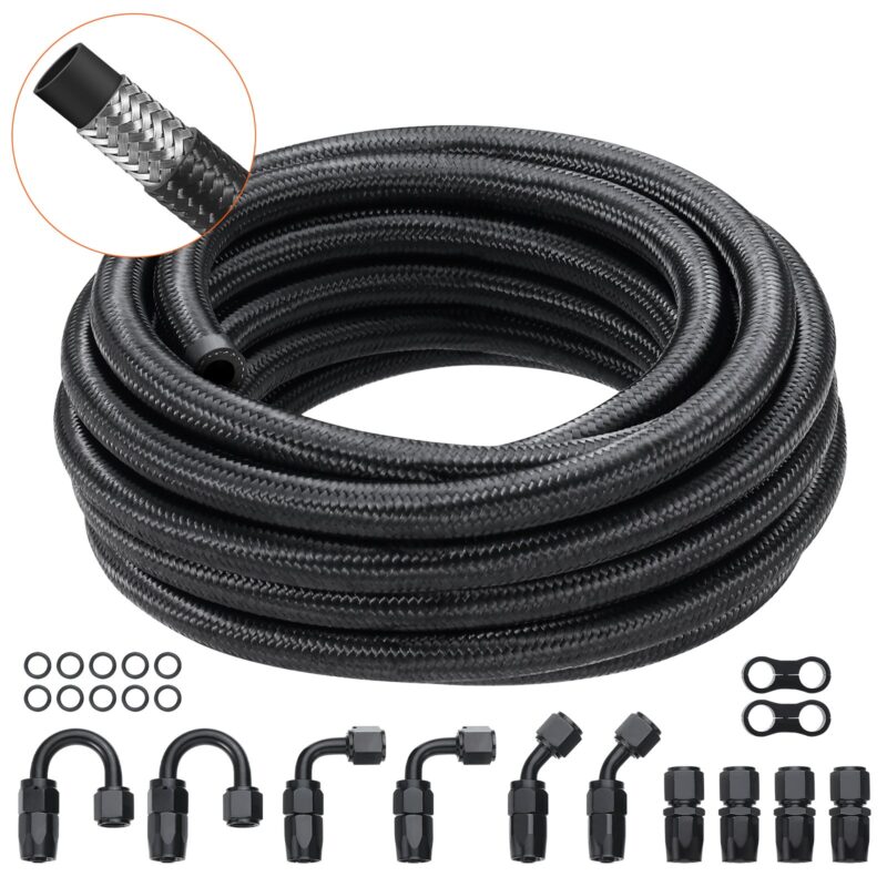 8AN Fuel Line Kit, 6,1 m, 1,09 cm