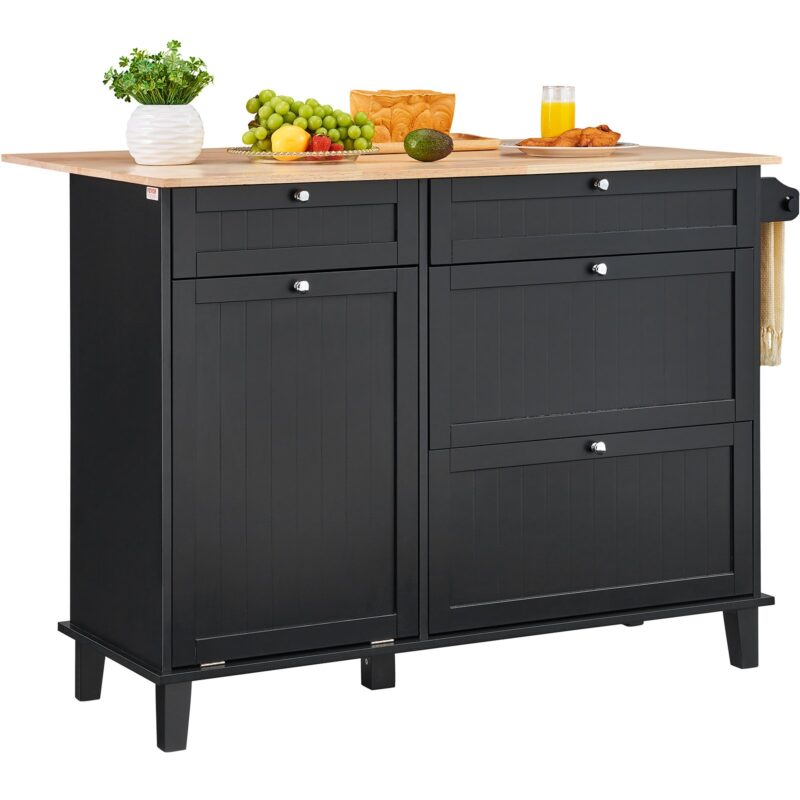 Kitchen Island Cart, 127 cm, 37,9 L