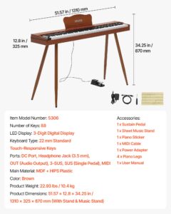 VEVOR Digitaalne klaver, 12,6 kg — pilt 7