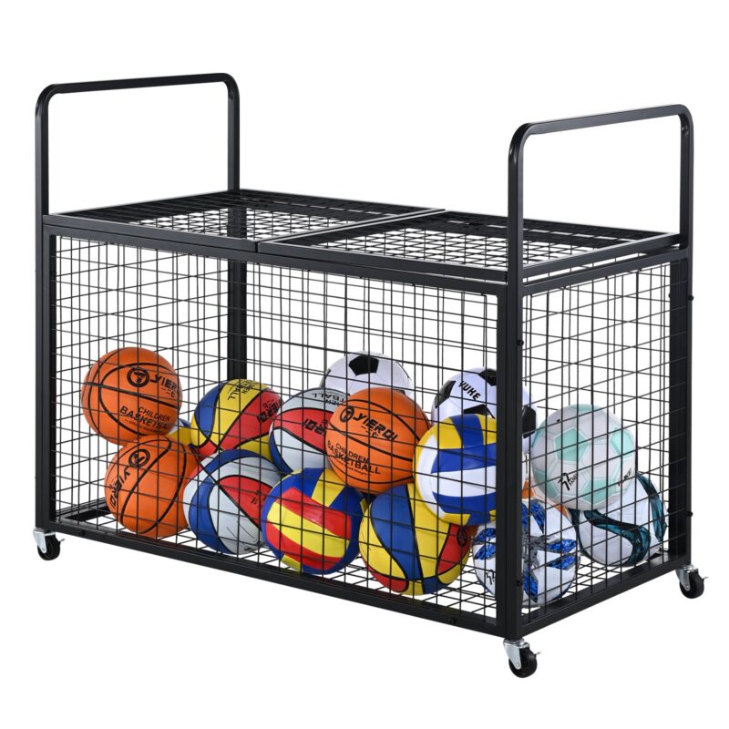 Rolling Sports Ball Storage Cart, 49 mm, 15,86 kg