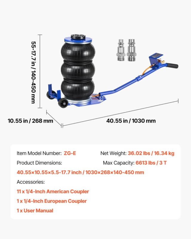 Õhutõstuk, 3 kg, 450 mm