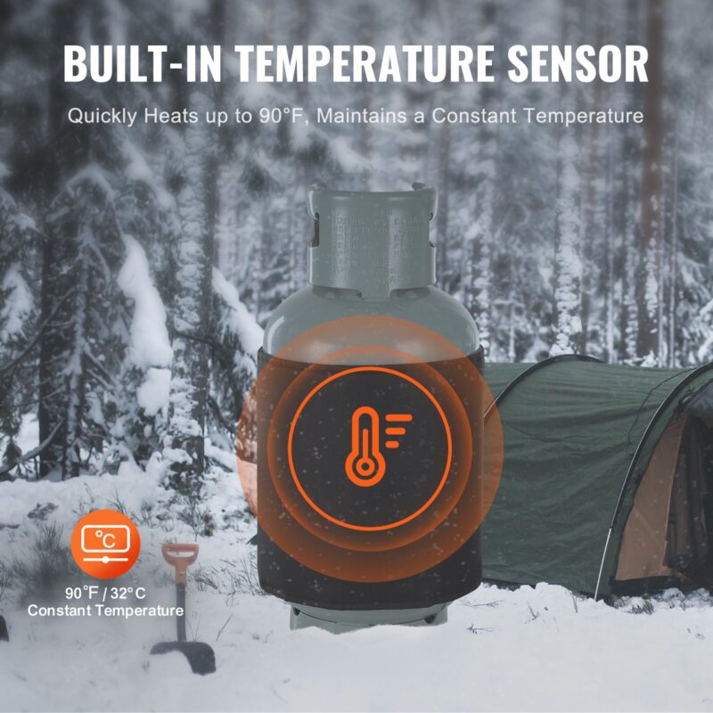 Isoleeritud riba stiilis gaasiballooni soojendaja 18,1 kg gaasipaakidele 120 W 32°C