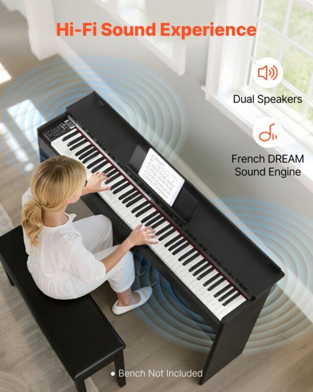 VEVOR Raskusega digitaalne klaver, 31×39×144 cm