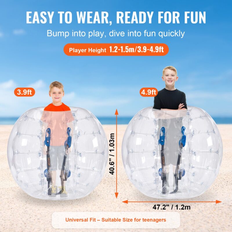 VEVOR Täispuhutav põrkerauapall 1-pakk, 1,22 m, 0,8 mm, 1 tk, 150 kg