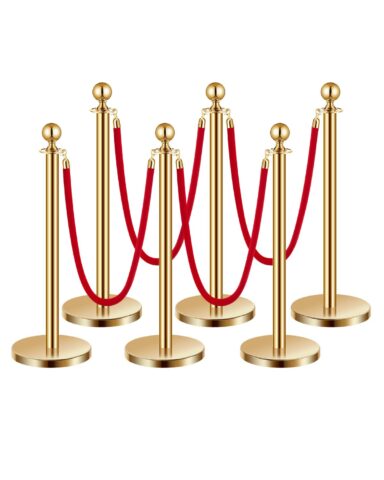 Stanchions and Velvet Ropes 6Pcs, 6 tk