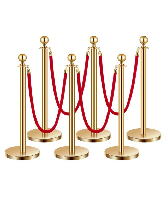 Stanchions and Velvet Ropes 6Pcs, 6 tk