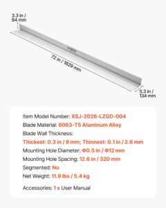 Betooni tasandusplaat 1829 mm alumiiniumsulamist plaadi tasandustööriist, 13,5 cm — pilt 7