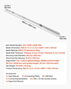 Betooni tasandusplaat 4267 mm alumiiniumsulamist plaatide tasandustööriist, 13,5 cm — pilt 7