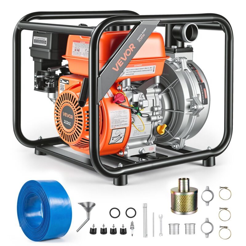Gas Powered Water Pump, 50,8 mm, 7,62 m