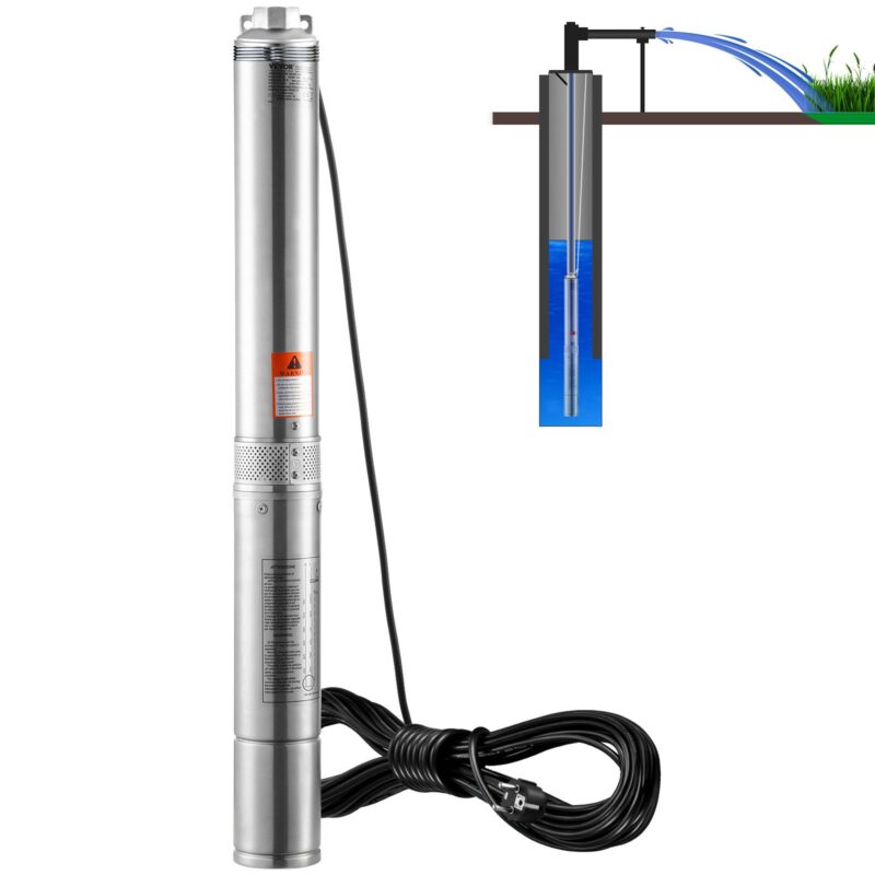 Deep Well Submersible Pump, 750 W, 75 m